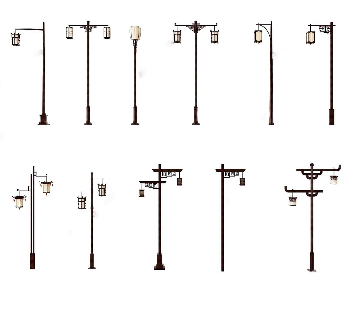 图片[32]-市政道路高杆灯太阳能景观灯广场玉兰灯城市路灯su模型库草图大师-大怪兽分享