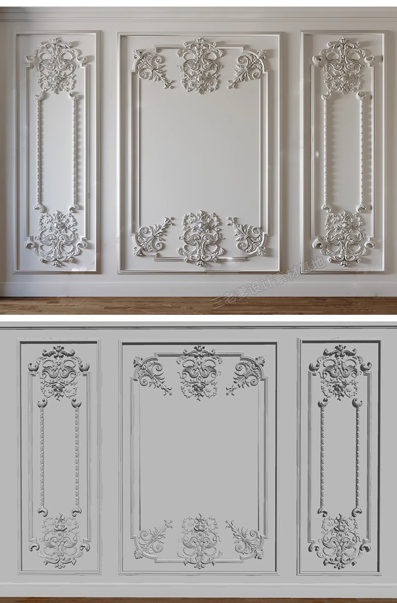 图片[35]-草图大师新中式角花角线花格窗花木雕金属镂空雕花窗镂花窗SU模型-大怪兽分享