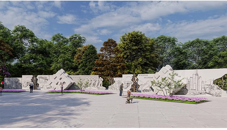 图片[35]-特色文化中式景观墙su模型小品艺术浮雕柱徽派白墙景墙庭院雕塑-大怪兽分享