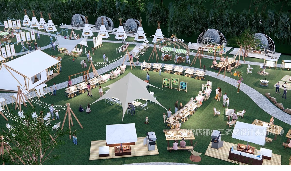 图片[24]-露营公园SU模型景观自驾游房车帐篷营地规划基地烧烤野餐草图大师-大怪兽分享