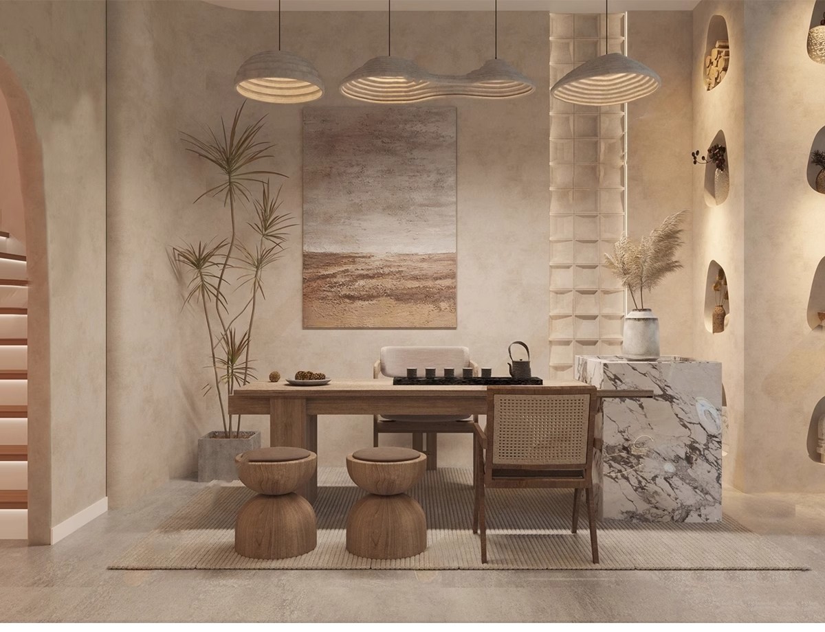 图片[34]-侘寂风餐厅室内设计饭店奶茶店咖啡厅餐饮空间工装草图大师SU模型-大怪兽分享