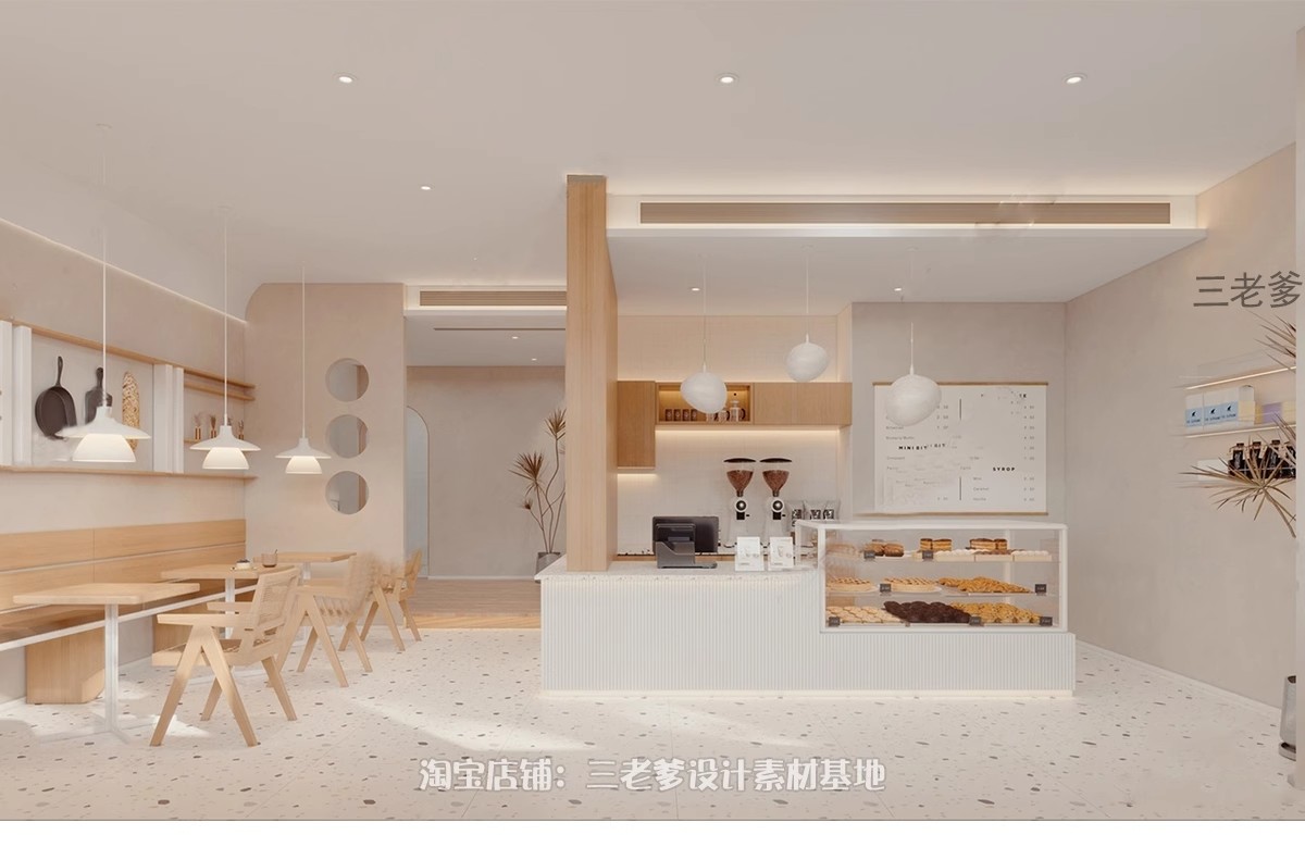 图片[24]-蛋糕店现代北欧小清新甜品店面包屋西饼屋烘焙坊草图大师SU模型-大怪兽分享