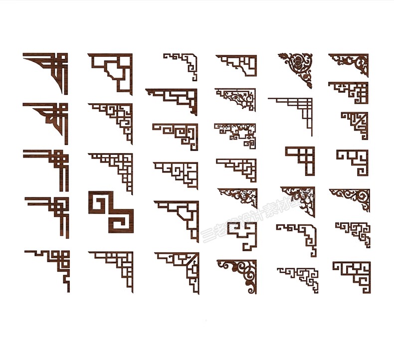 图片[36]-草图大师新中式角花角线花格窗花木雕金属镂空雕花窗镂花窗SU模型-大怪兽分享