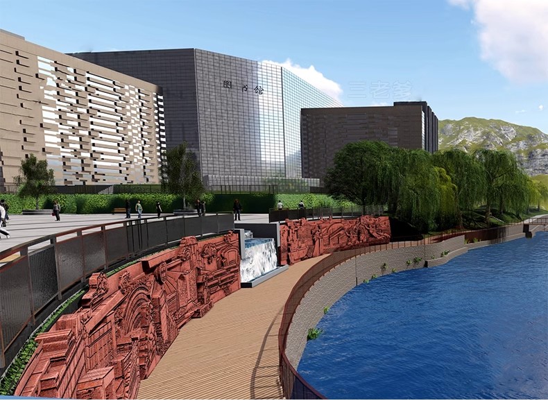 图片[36]-特色文化中式景观墙su模型小品艺术浮雕柱徽派白墙景墙庭院雕塑-大怪兽分享