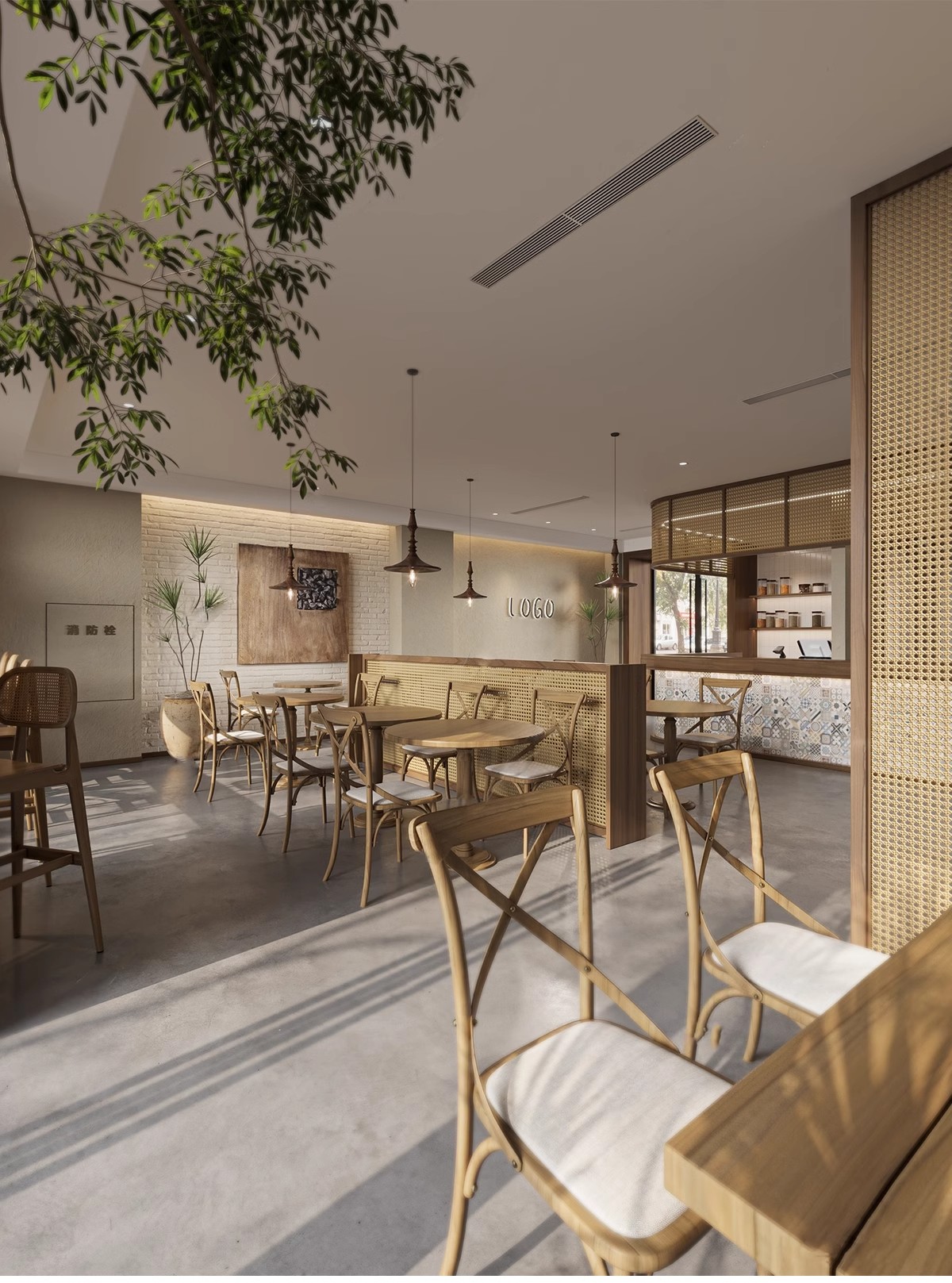 图片[35]-侘寂风餐厅室内设计饭店奶茶店咖啡厅餐饮空间工装草图大师SU模型-大怪兽分享