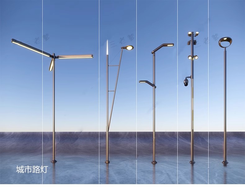 图片[34]-市政道路高杆灯太阳能景观灯广场玉兰灯城市路灯su模型库草图大师-大怪兽分享