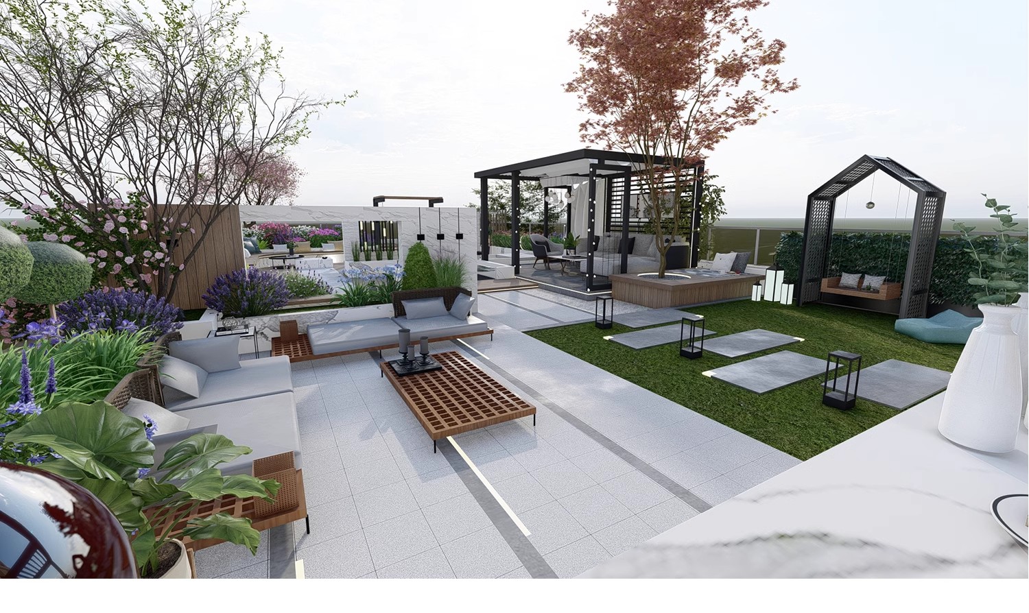 图片[35]-现代新中式庭院花园亭子会客厅铝合金景观亭铝艺休闲凉亭su模型-大怪兽分享