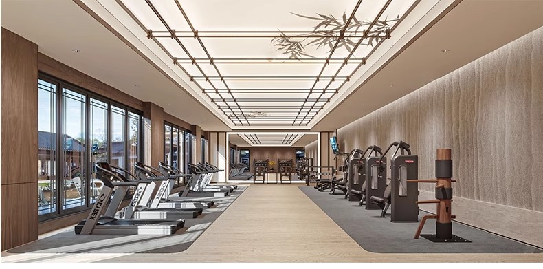 图片[35]-现代工业风健身房SU模型配套CAD施工图俱乐部私教瑜伽室草图大师-大怪兽分享