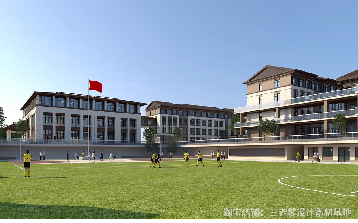 图片[37]-学校建筑大学实验中学小学SU模型校园景观室外教学楼草图大师素材-大怪兽分享