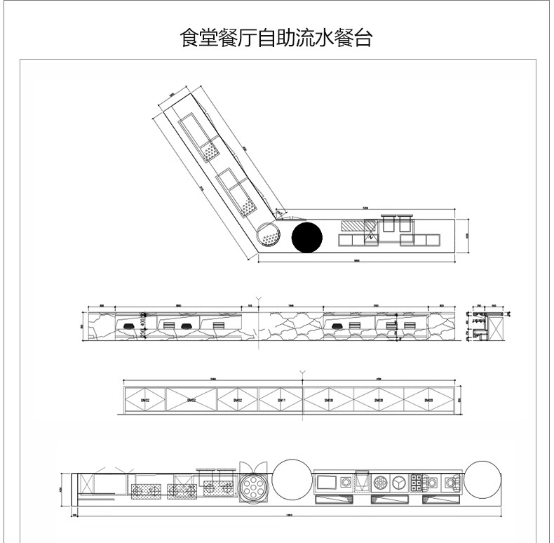图片[37]-学生职工餐厅装修CAD施工图纸 学校大学食堂建筑设计平面图效果图-大怪兽分享