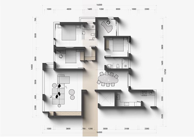 图片[30]-家装户型图室内设计平面家具布局CAD方案ps分层PSD彩平图视频教程-大怪兽分享