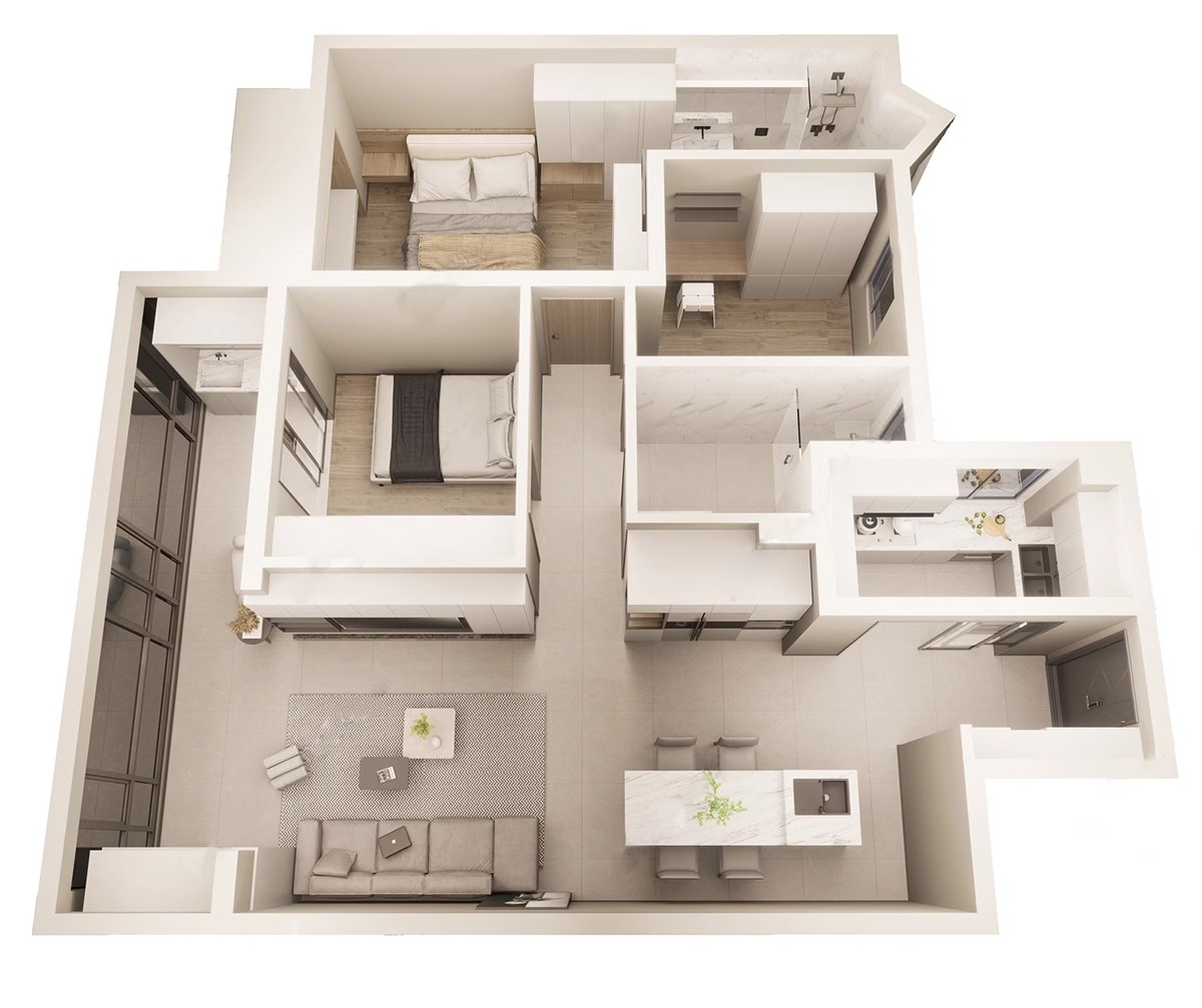 图片[46]-家装全屋整套客厅卧室厨房北欧现代新中式整体全套室内设计SU模型-大怪兽分享