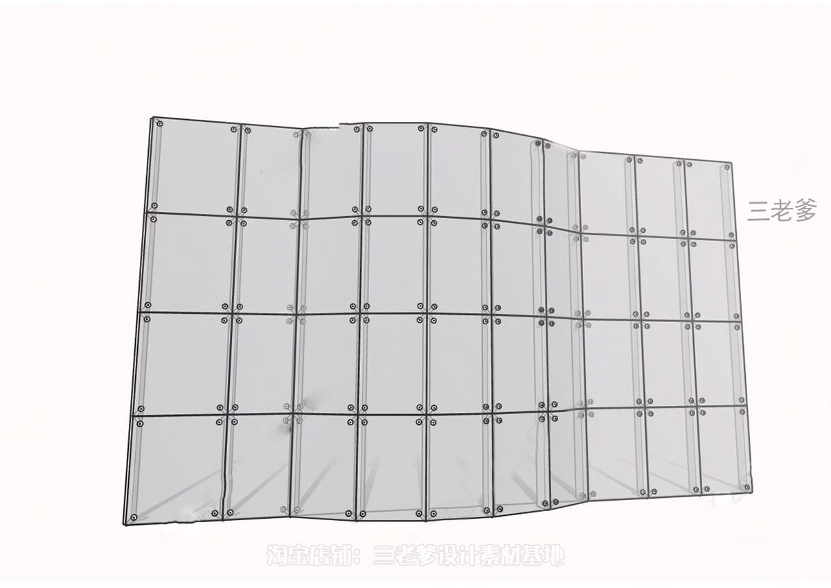 图片[28]-玻璃幕墙SU模型办公楼建筑表皮构件节点草图大师Sketchup设计素材-大怪兽分享