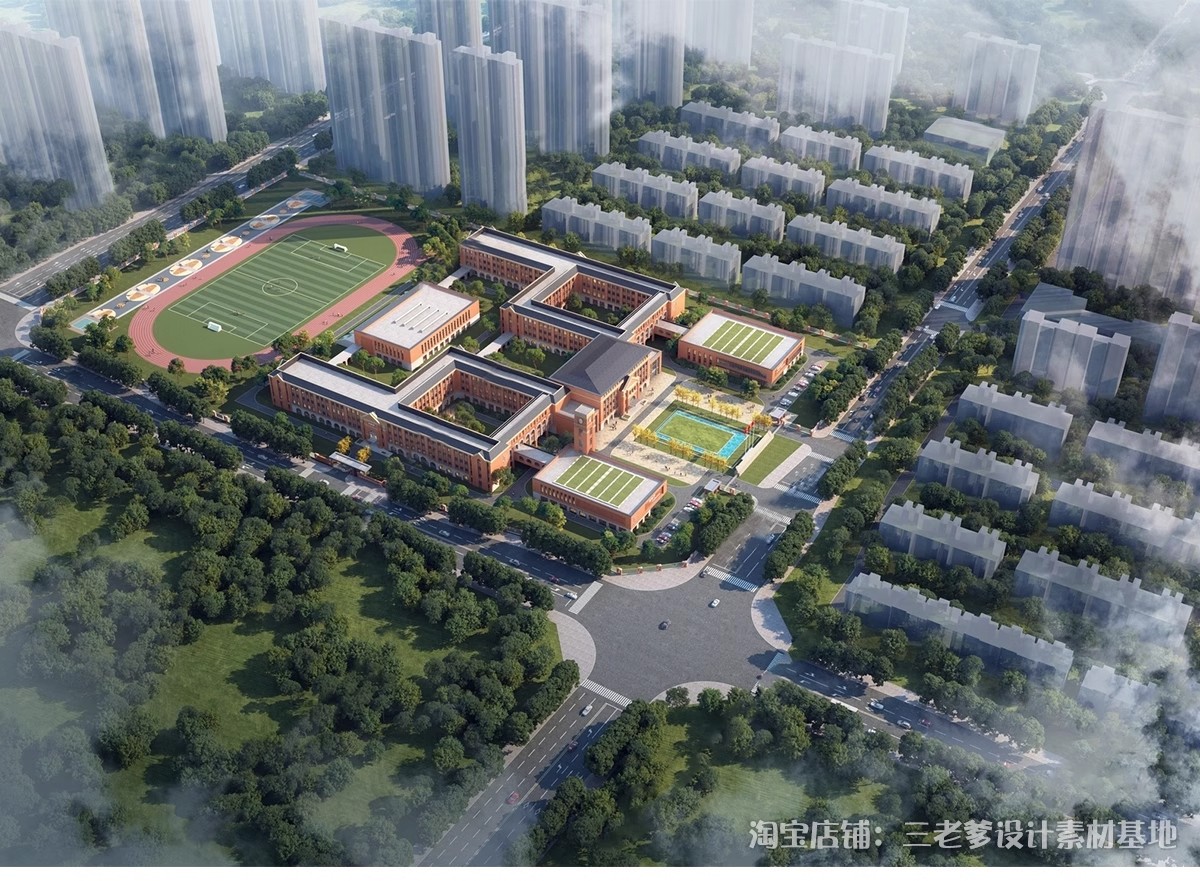 图片[38]-学校建筑大学实验中学小学SU模型校园景观室外教学楼草图大师素材-大怪兽分享