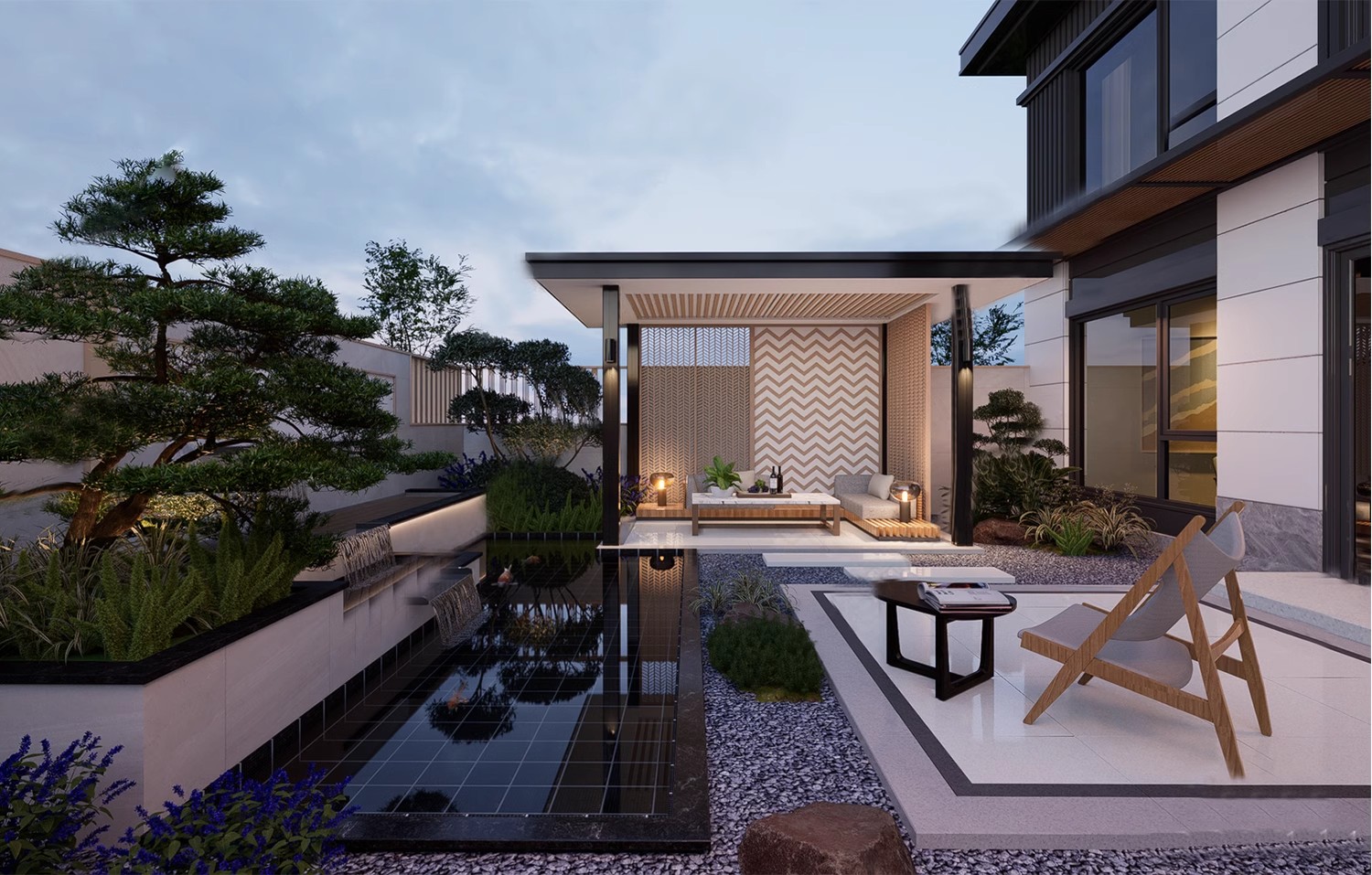 图片[37]-现代新中式庭院花园亭子会客厅铝合金景观亭铝艺休闲凉亭su模型-大怪兽分享