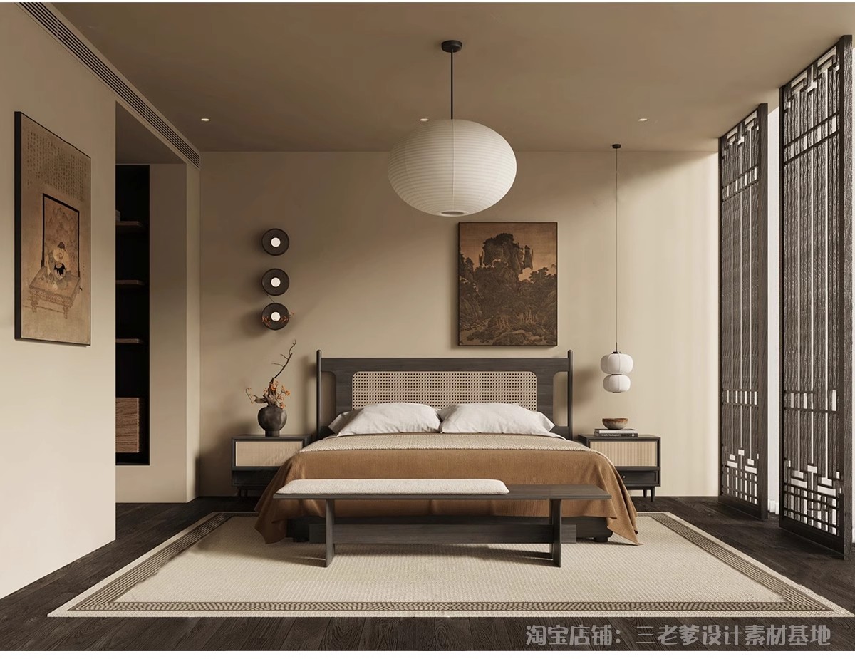 图片[28]-宋式SU模型家装室内客厅卧室宋代风格新中式侘寂风格美学草图大师-大怪兽分享