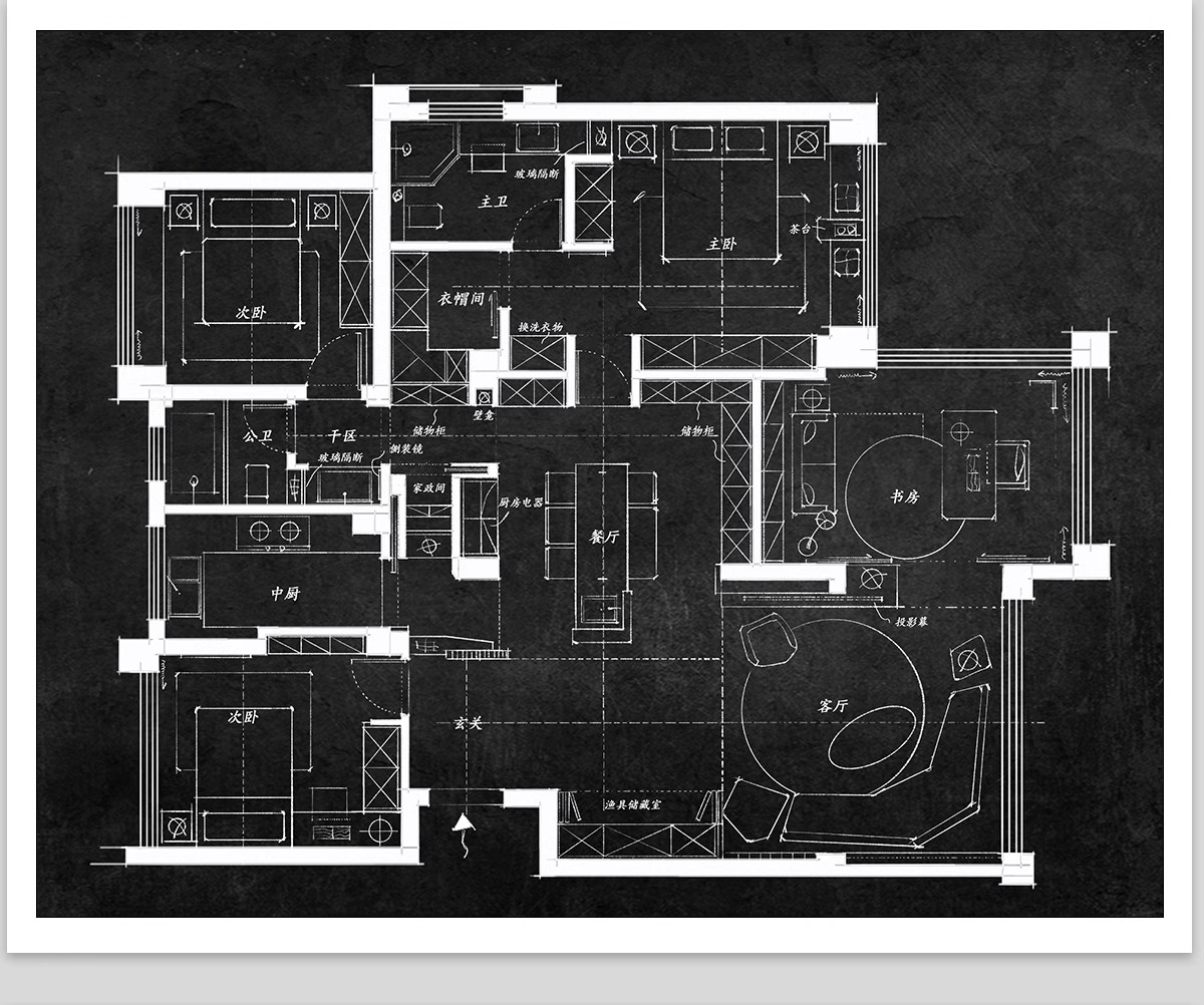 图片[39]-家装室内相同户型图改造66种不同设计方案CAD平面图布局图合集-大怪兽分享