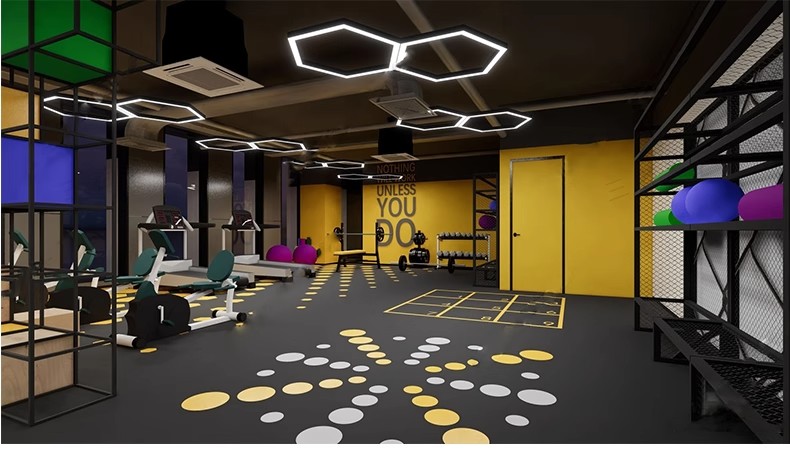 图片[37]-现代工业风健身房SU模型配套CAD施工图俱乐部私教瑜伽室草图大师-大怪兽分享