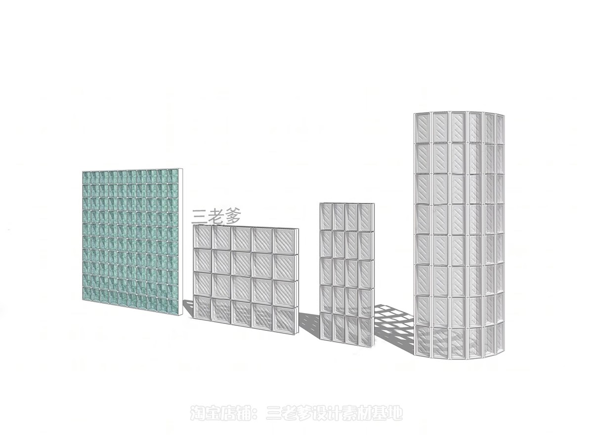 图片[29]-玻璃幕墙SU模型办公楼建筑表皮构件节点草图大师Sketchup设计素材-大怪兽分享