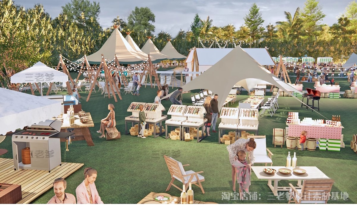 图片[29]-露营公园SU模型景观自驾游房车帐篷营地规划基地烧烤野餐草图大师-大怪兽分享