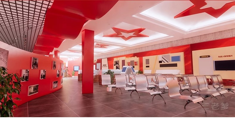 图片[32]-红色文化展厅 室内主题荣誉墙纪念馆展览馆博物馆草图大师SU模型-大怪兽分享