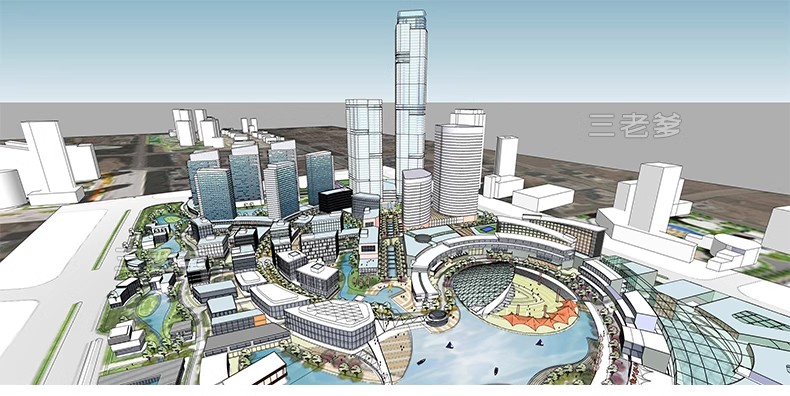 图片[40]-城市设计规划SU模型白膜白模景观建筑鸟瞰草图大师sketchup素材库-大怪兽分享