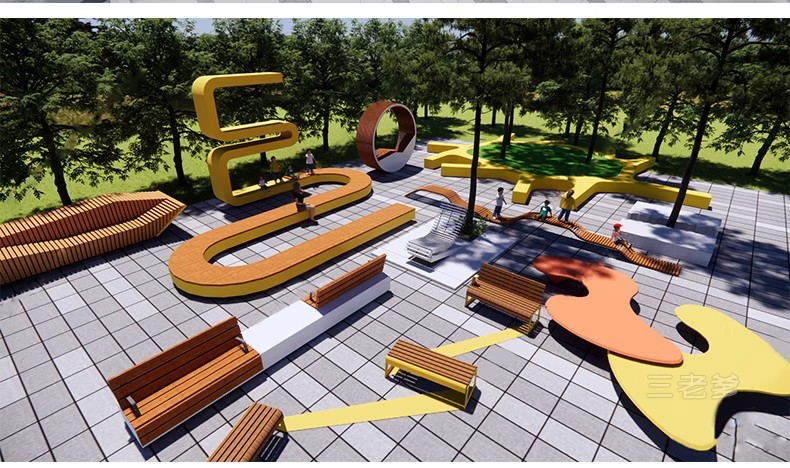 图片[39]-园林异形树桌户外吧台现代公园景观树池创意休闲座椅卡座SU模型-大怪兽分享