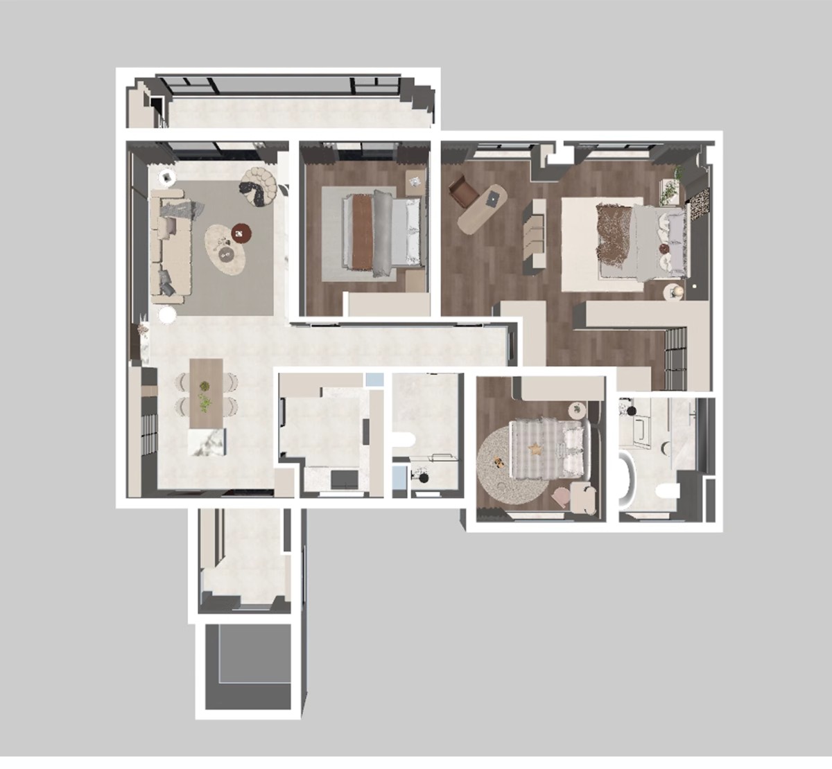 图片[48]-家装全屋整套客厅卧室厨房北欧现代新中式整体全套室内设计SU模型-大怪兽分享