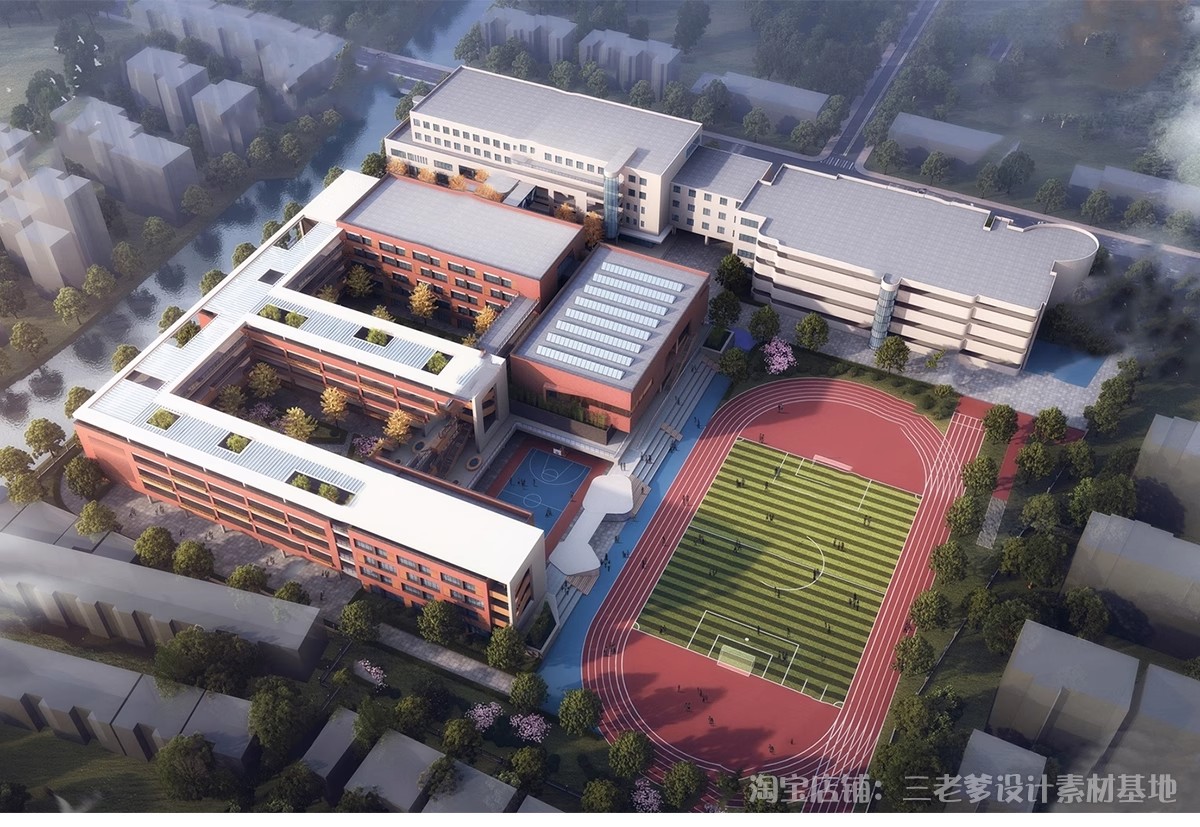 图片[40]-学校建筑大学实验中学小学SU模型校园景观室外教学楼草图大师素材-大怪兽分享