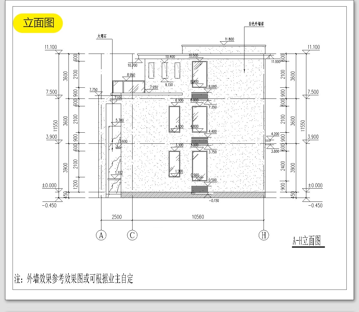 图片[39]-新农村自建房CAD施工图纸 建筑别墅布局结构三层半房子设计效果图-大怪兽分享