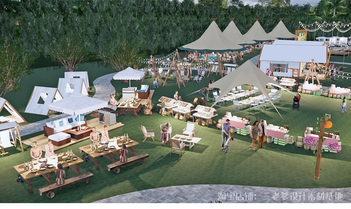 图片[30]-露营公园SU模型景观自驾游房车帐篷营地规划基地烧烤野餐草图大师-大怪兽分享