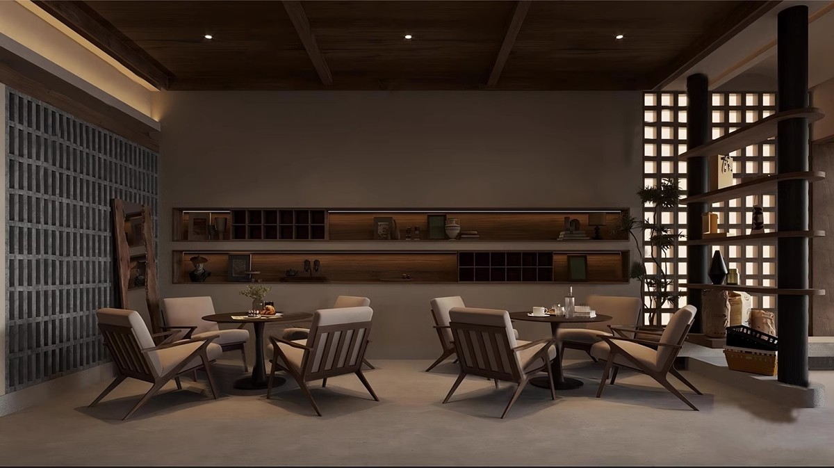 图片[40]-侘寂风餐厅室内设计饭店奶茶店咖啡厅餐饮空间工装草图大师SU模型-大怪兽分享