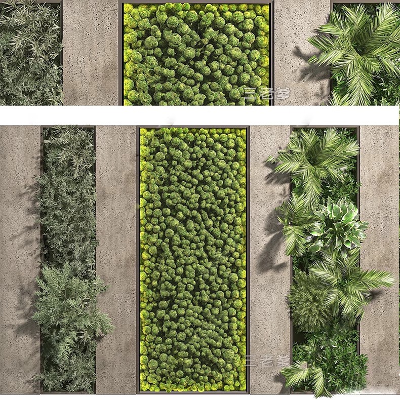 图片[4]-室内植物绿植墙花架垂直绿化绿墙办公室酒店咖啡厅su模型sketchup-大怪兽分享