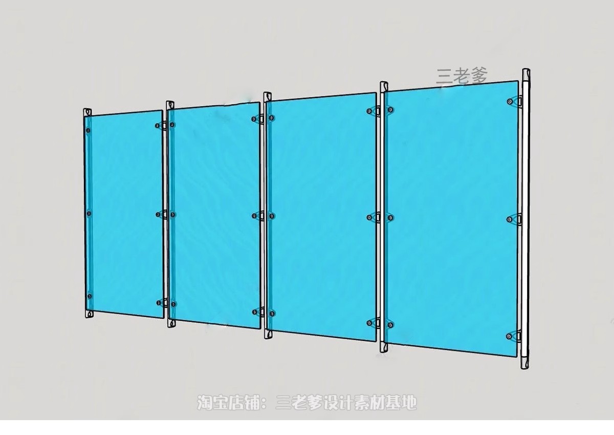 图片[31]-玻璃幕墙SU模型办公楼建筑表皮构件节点草图大师Sketchup设计素材-大怪兽分享