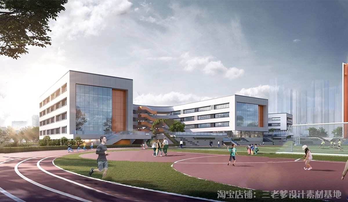 图片[41]-学校建筑大学实验中学小学SU模型校园景观室外教学楼草图大师素材-大怪兽分享