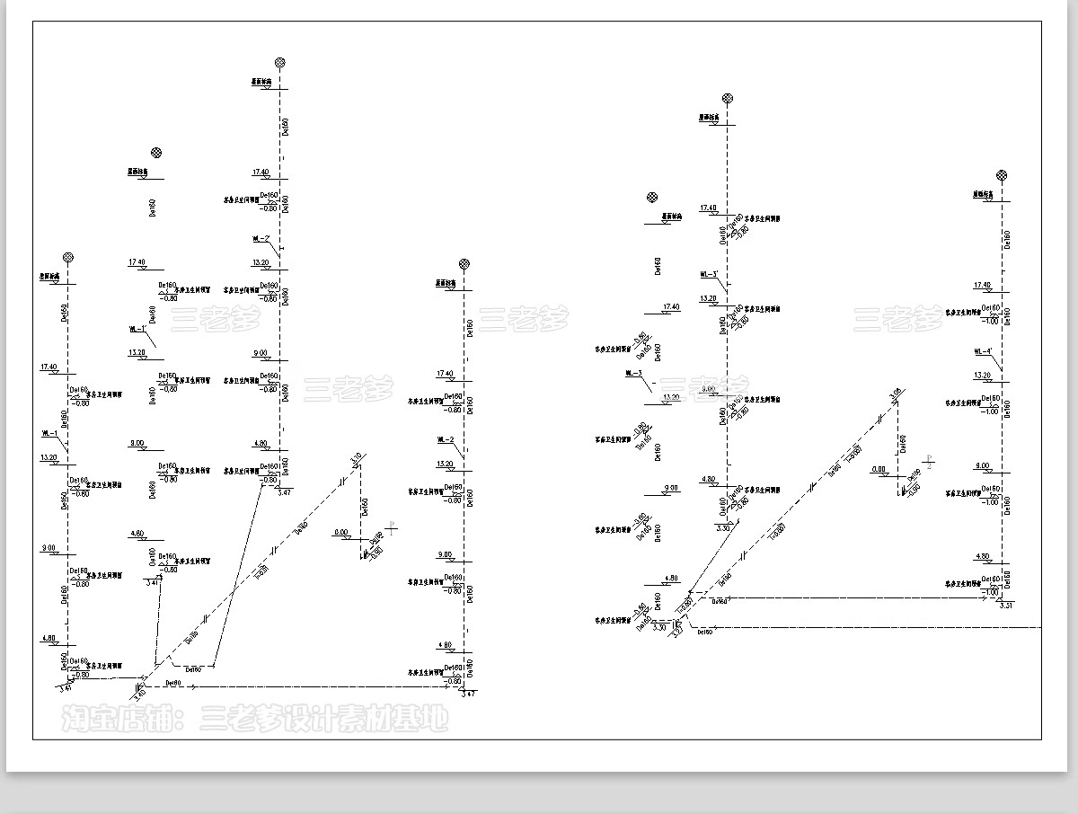 图片[41]-消防给排水电气系统图CAD施工图 工装纸配电强弱电水电全套设计图-大怪兽分享