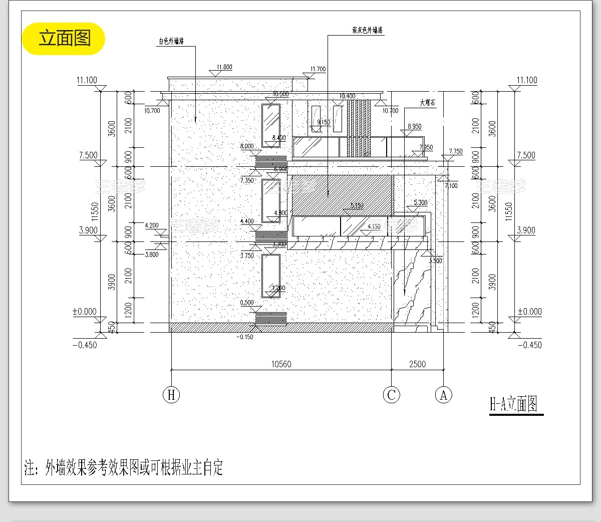 图片[40]-新农村自建房CAD施工图纸 建筑别墅布局结构三层半房子设计效果图-大怪兽分享