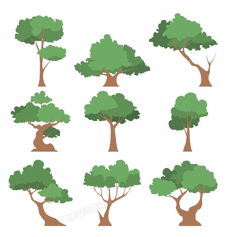 图片[31]-拼贴插画风小清新植物PSD建筑PS剖面Ai矢量立面树PNG免抠分层素材-大怪兽分享