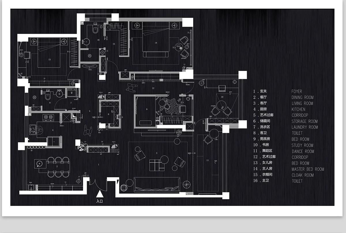 图片[43]-家装室内相同户型图改造66种不同设计方案CAD平面图布局图合集-大怪兽分享