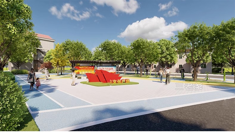 图片[33]-红色文化党建主题美丽乡村新农村公园广场旅游景区草图大师SU模型-大怪兽分享