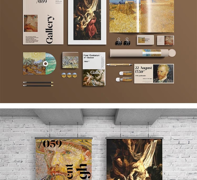 图片[20]-高级感艺术展览博物馆文创品牌vi提案展示贴图样机PS设计素材模板-大怪兽分享