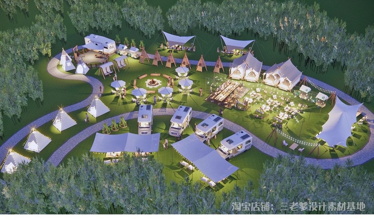 图片[32]-露营公园SU模型景观自驾游房车帐篷营地规划基地烧烤野餐草图大师-大怪兽分享