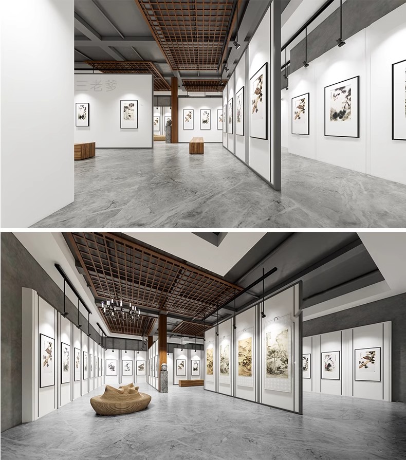 图片[34]-现代画室文化展览馆新中式书画展厅画廊美术馆草图大师SU模型素材-大怪兽分享