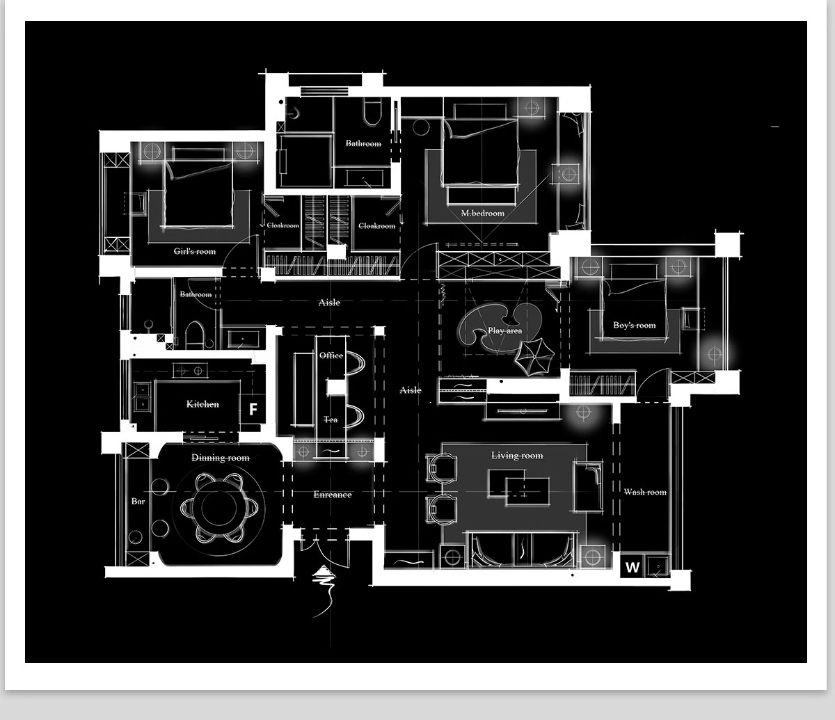 图片[44]-家装室内相同户型图改造66种不同设计方案CAD平面图布局图合集-大怪兽分享