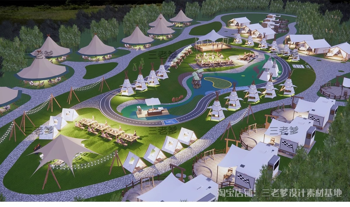 图片[33]-露营公园SU模型景观自驾游房车帐篷营地规划基地烧烤野餐草图大师-大怪兽分享