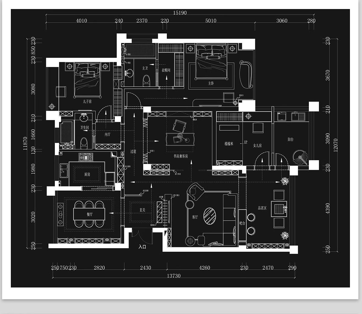 图片[45]-家装室内相同户型图改造66种不同设计方案CAD平面图布局图合集-大怪兽分享
