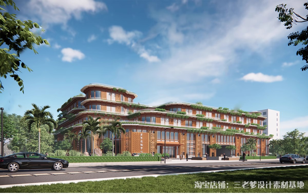 图片[44]-活动中心SU模型 老年青少年社区建筑大学生服务运动场馆草图大师-大怪兽分享