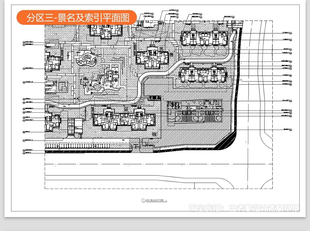 图片[23]-居住区景观CAD施工图住宅小区平面布局园林设计绿化规划方案图库-大怪兽分享