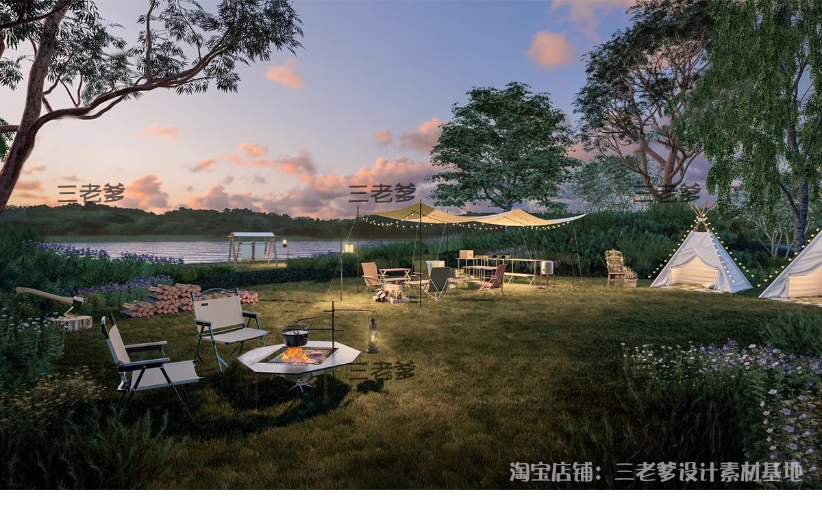 图片[34]-露营公园SU模型景观自驾游房车帐篷营地规划基地烧烤野餐草图大师-大怪兽分享