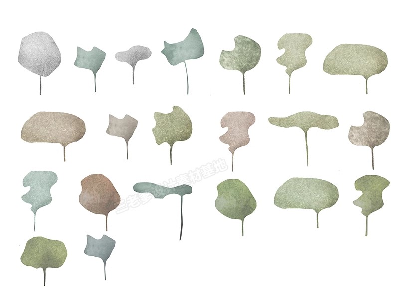 图片[35]-拼贴插画风小清新植物PSD建筑PS剖面Ai矢量立面树PNG免抠分层素材-大怪兽分享